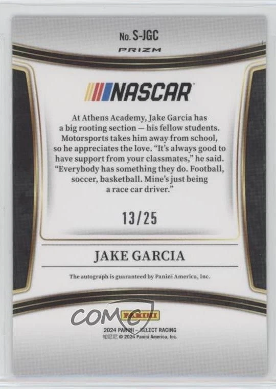 2024 Panini Select Signatures Tie-Dye Prizm /25 Jake Garcia Rookie Auto RC - Image 2 of 2