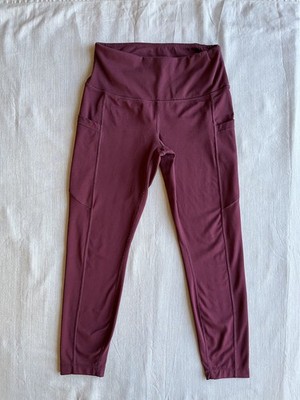 Yogalicious women's Size M active wear leggings plum color Yoga Exercise Pocket