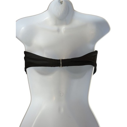 Victoria Secret BANDEAU Swim suit Top Swimwear STRAPLESS Black Size 36DD - Picture 2 of 5