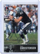 TODD CHRISTENSEN 1997 Upper Deck LEGENDS FOOTBALL AL-89 Autograph *ON CARD AUTO
