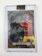 2024 Wild Card 7 Card Studs BLACK CLOUDS-Clubs 1/1 RC - Caleb Williams