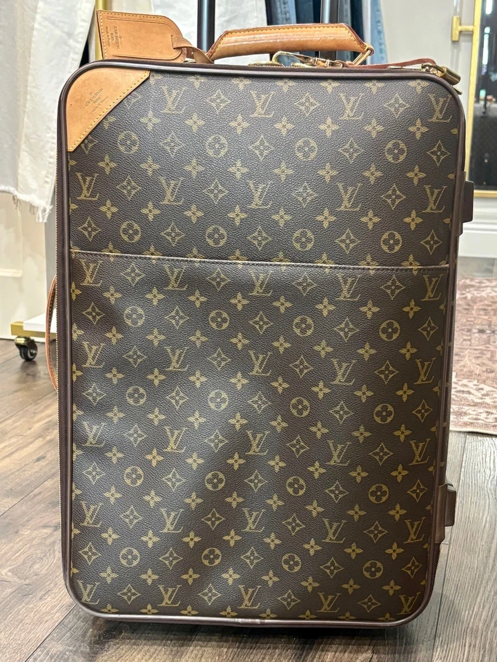 Louis Vuitton Pegase 55 Maleta con Ruedas Monograma Lona Marrón con Bolsa de Ropa Foto 2 de 4