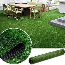 6ft x 10ft Premium Artificial Turf Mat with Drainage Holes. Thick Fake Grass wit