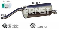 EndschalldäMpfer NachschalldäMpfer Ernst 550017 FüR Fiat Punto 199AXZ1A 199BXZ1A