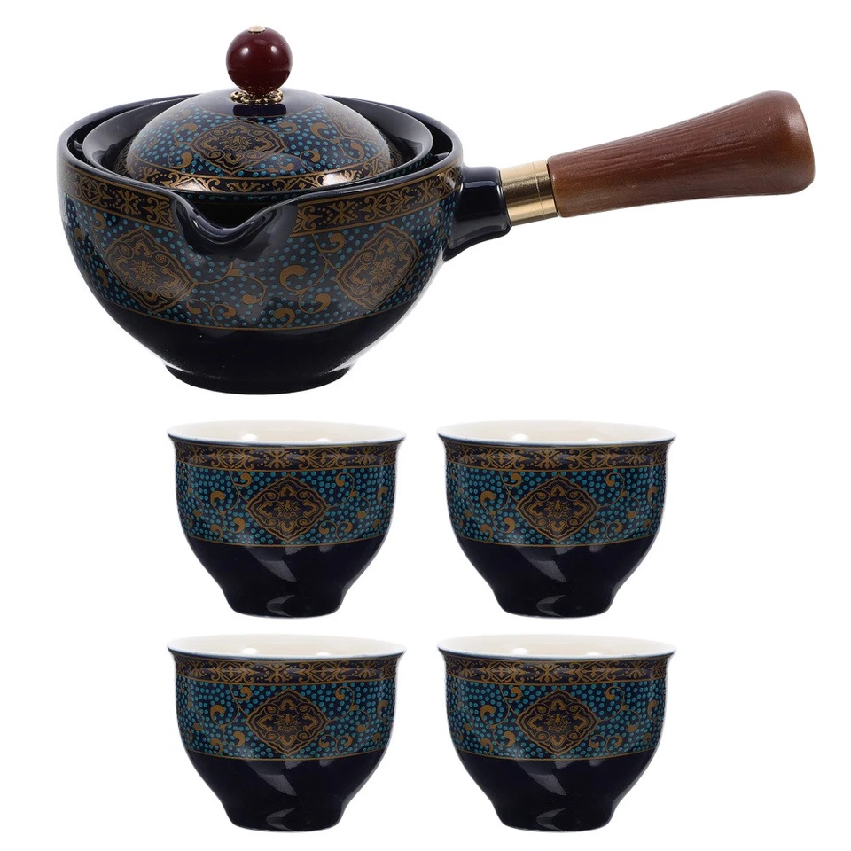 1 Set Keramik Tee Set Tea Topf mit Tee Tassen Haushalt Kung Fu Tea Pot Home - Bild 4 von 4