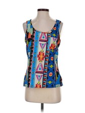 Nicole by Nicole Miller Women Blue Sleeveless Blouse S