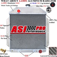 4ROW Radiator FOR 1949-53 1950 Ford Country Squire Sedan Chevy Engine 3.5L 4.2L/