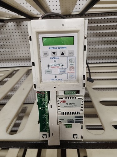 ABB RoHS 3AUA0000014859L11191661 Bypass Control RBIO-01 Rev-L Motor Run