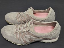 Skechers Womens Bikers 21159 Beige Running Sh...