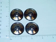 Set of 4 Zinc Plated Tonka Solid Hubcap Toy Parts TKP-003-4