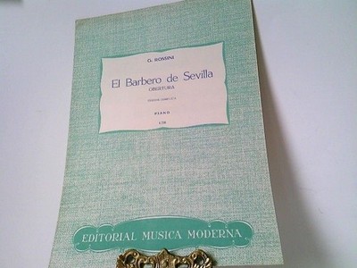 El Barbero de Sevilla. Obertura. Version Completa. Piano. Editorial Música Moder