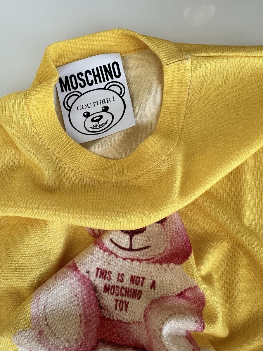 MOSCHINO Couture Teddy Bear Wool Oversized Sweater – Size XXS
