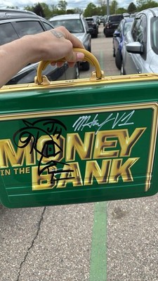 WWE Money in the Bank Green Briefcase Signed by The Hardy Boyz
