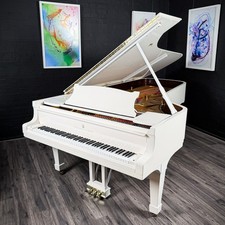 Steinway & Sons Model D Concert Grand Piano White Polyester | SHERWOOD PHOENIX