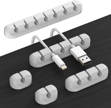 Cable Holder Ties Management Clips Tidy Lead Desk Charger Wire USB Organizer UK