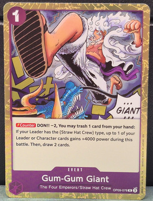 ワンピースカードゲーム GUM-GUM GIANT PSA10 PSA 10 Gum-Gum Giant OP09-078 R One Piece Card The Best 2 One