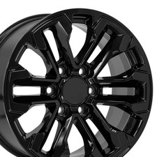 Set4 18 Inch Black 14089 Rims Fits Chevy Silverado Tahoe Suburban