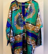 Nastygal That Ain't the Scarf of It Kimono Dress GREEN- S