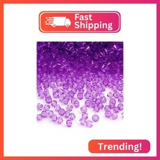 The Crafts Outlet, 1,000-pc Acrylic Bicone Beads, Faceted, 4mm, Lavender Purple