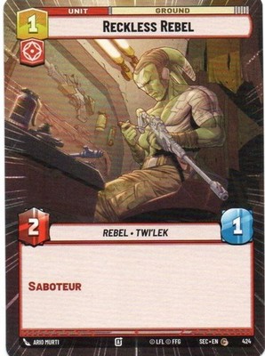 Star Wars Unlimited TCG - SEC - Reckless Rebel #424 Hyperspace Common