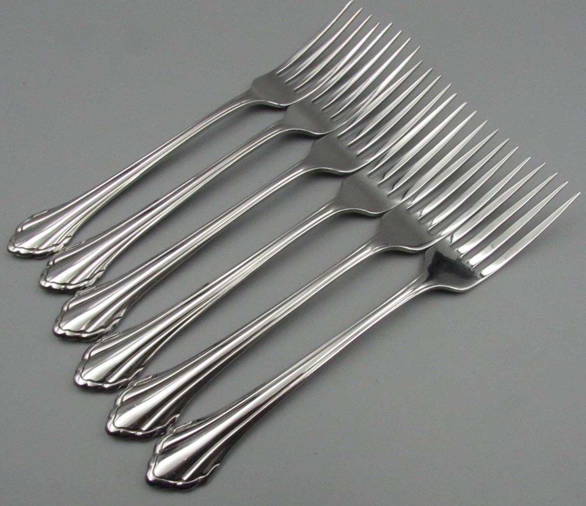 Oneida Community Stainless Flatware CLARETTE Dinner Forks - Set of Six - Used