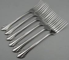Oneida Community Stainless Flatware CLARETTE Dinner Forks - Set of Six - Used