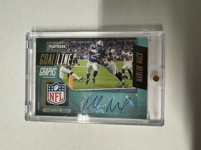 2020 Panini Playbook - Goal Line Graphs Marlon Mack NFL SHIELD 1/1 Auto