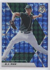 2021 Panini Mosaic Blue Camo Mosaic Prizm AJ Puk #136 fz4