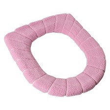 Toilet Seat Cover Pads Soft Warmer Stretchable Washable Fiber Cloth Toilet Lid