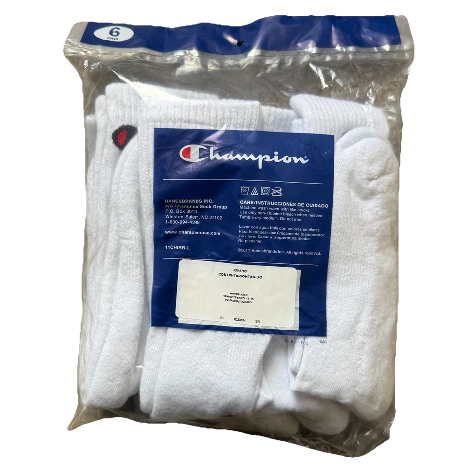 Носки короткие мужские Champion черные и красные с логотипом 6 шт размер 6-12 - Изображение 2 из 2