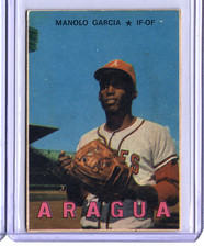 1967 Topps Venezuela #90 Manolo Garcia Aragua BD