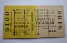 Isle Of Man Steam Packet Douglas to Liverpool Special Ticket