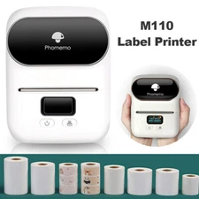 Phomemo  Label Printer M110 Thermal Bluetooth Wireless Label Maker Machine Lot