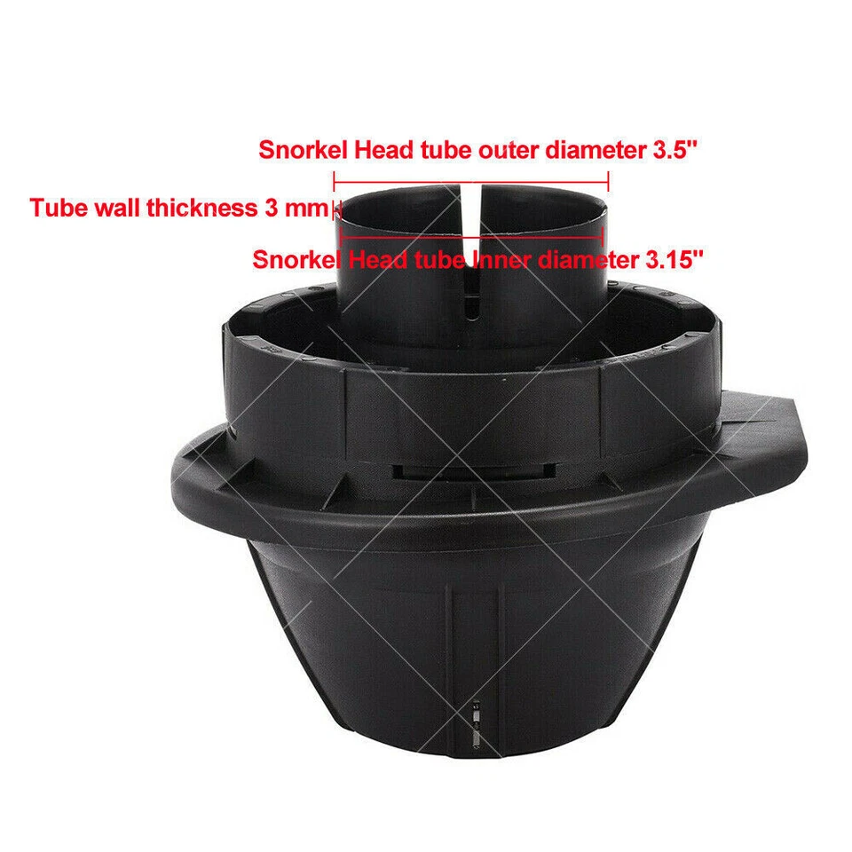 3.5" Inch 85mm Mushroom Air Snorkel Head Airflow Replacement Removable Kit 4x4 - image 3 of 4