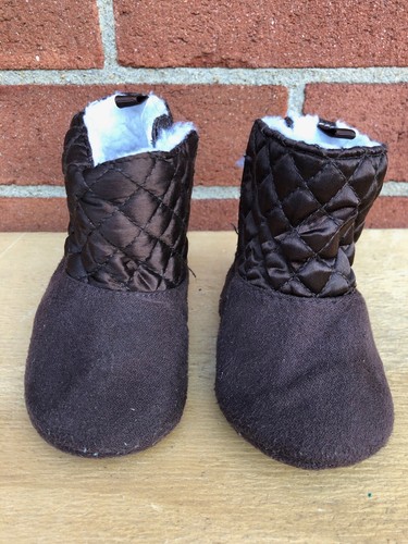 Stepping Stones baby Brown Bootie Boots Size 9-12 months gently Used - Picture 2 of 9