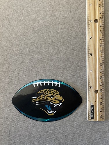 Collectible NFL Jacksonville Jags Prismatic Football Sticker~4 1/4” X 2 1/2”~New - Picture 2 of 4