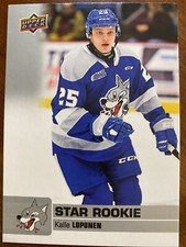 19-20 UD CHL Hockey Star Rookie 333 Kalle Loponen