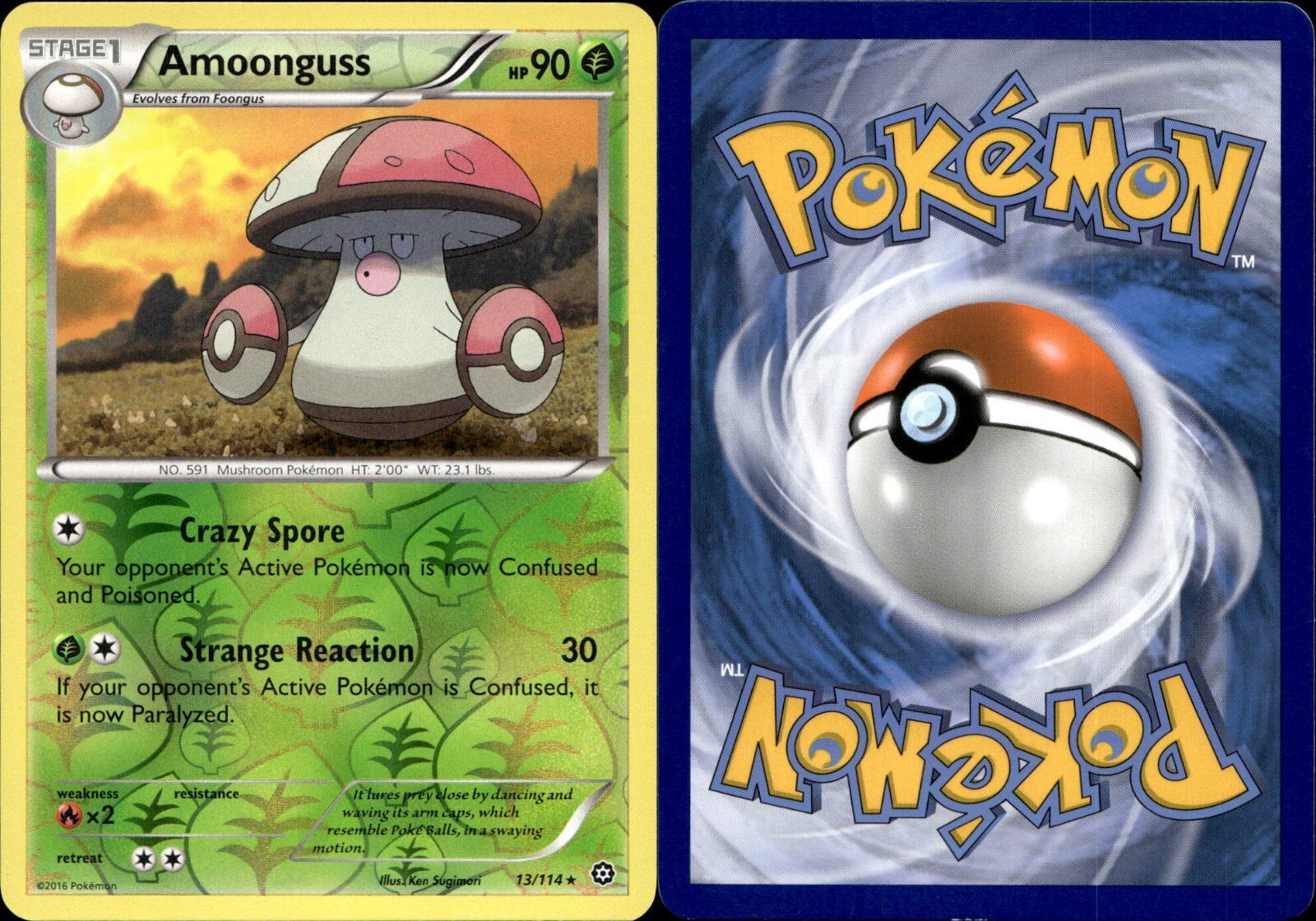 Pokemon XY - Steam Siege 13/114 Amoonguss Reverse Holo