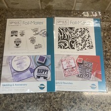 Lot 2 Gina K Designs Therm O Web Foil-Mates Swirls Flourishes Wedding