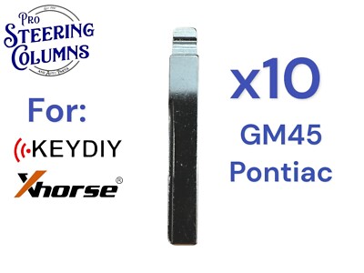 10x XHORSE KEYDIY UNIVERSAL FLIP KEY REMOTE KEY BLADES UNCUT PONTIAC GM45