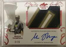 2016 Leaf Trinity MASON THOMPSON Patch Auto Red Spectrum /25  