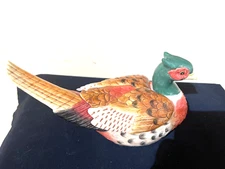 FITZ AND FLOYD ESSENTIALS GAME BIRD  PHEASANT LIDDED TRINKET BOX & DECOR