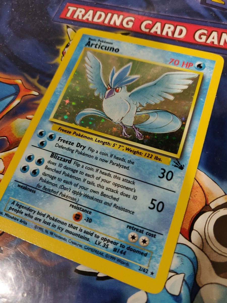 Pokemon card Articuno #144 Rare 2/62 Holo 70HP Water | eBay