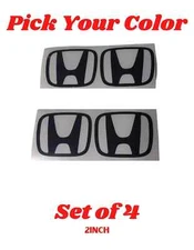 (4) 2 Inch wheel Center Cap decals stickers Honda Accord Civic Si HRV Element