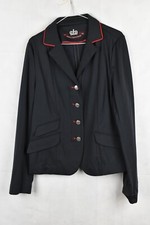 Shires Equestrian Black Blazer Jacket Size Uk 40 Womens Button Up