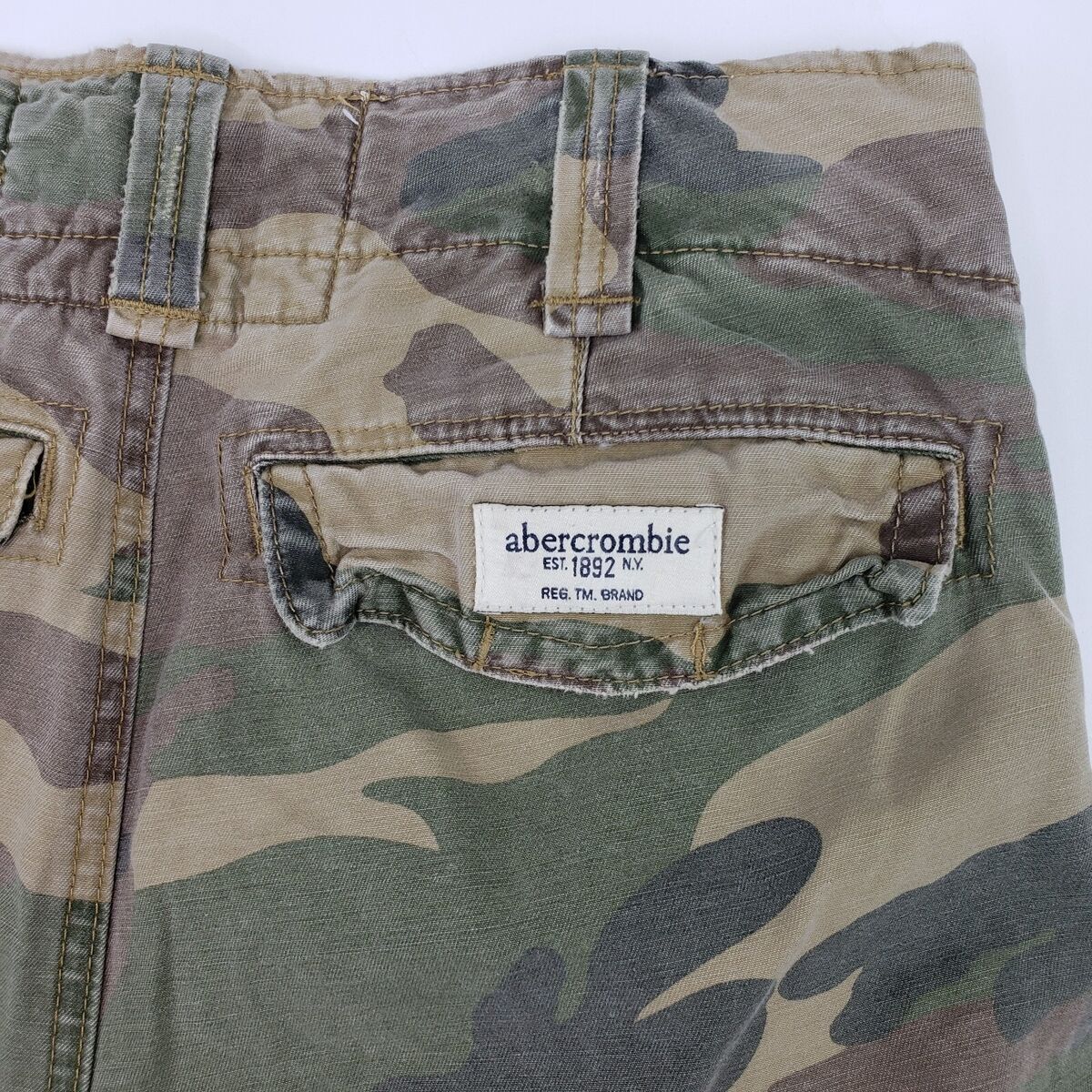Abercrombie Fitch Cargo Shorts Heavy Drawstring Zip Woodland Abercrombie Fitch Cargo Shorts Heavy Drawstring Zip Woodland