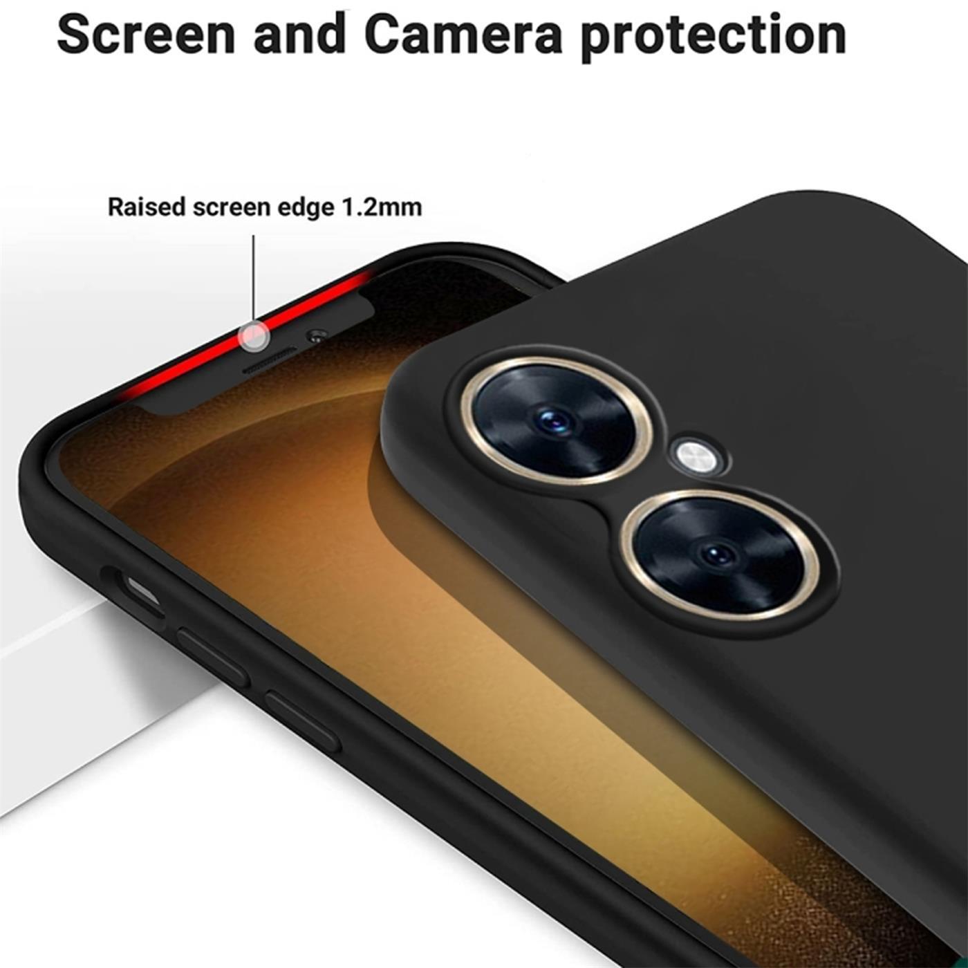 HAOYE Hülle Für Huawei Nova 11i - Dünnes Glas-Backcover Mit Farbverlauf & Stoßfester TPU-Rahmen