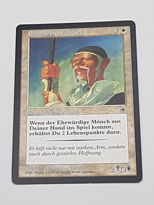 Magic the Gathering Einzelkarte Ehrwürdiger Mönch bespielt