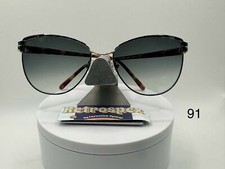 Vintage Oversize Sunglasses NOS G15 Lens Geoffrey Beene 1030 Green/Gold Frame