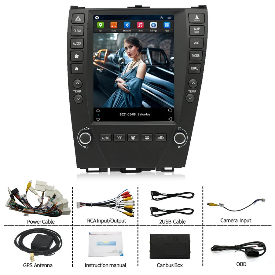 Radio estéreo GPS Android 11 de 9,7" para Lexus serie ES330 ES350 2006-12 Carplay Foto 3 de 4